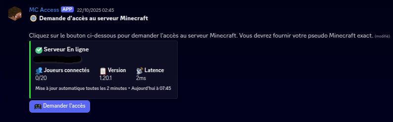 Minecraft Bot Discord